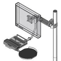 Pole mount LCD/KB holder