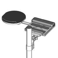 Pole mount compact keyboard holder