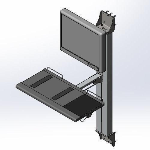 Pneumatic cylinder lift wall track mount LCD/KB workstation!!salesprice