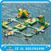CE PVC Giant Floating Inflatable Water Parks With Water Sport Game
