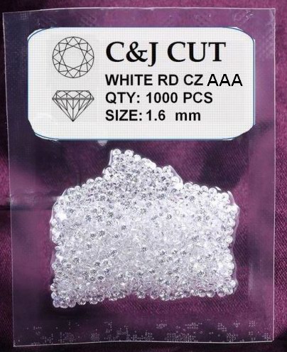 small white cubic zirconia (CZ) high quality