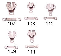 褲鉤, 裙鉤 (型號分別為107, 108, 109, 111, 112)