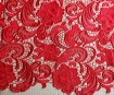 Red lace fabrics 90cm wide polyester wedding dress fabric beautiful big flower hollow embroidery dress fabric by yard