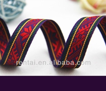 Jacquard Ribbon with Embroidery thread ribbon