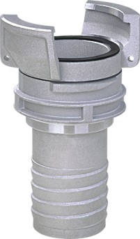 GUILLEMIN COUPLING WITH LOCK RING AND MULTI-SERRTED HOSE TAIL