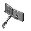 C-clamp mount adjustable dual LCD monitor arm