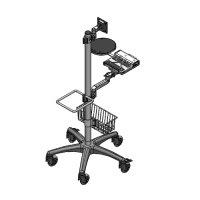 Mobile computer cart #60250-A7A plus CPU & cable holder