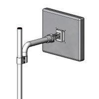 Pole mount LCD single dental arm