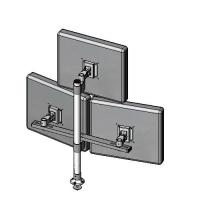 #60227-32ET series C-clamp mount 3 LCDs in 2 rows