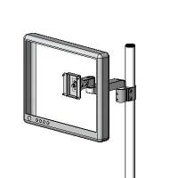 Pole mount LCD extended arm