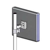 Compact pole mount LCD bracket