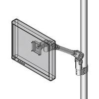 Pole mount slim LCD monitor arm