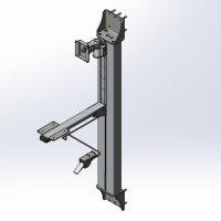 Pneumatic cylinder lift wall track mount workstation