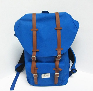 Navy blue Backpack PU leather Travel bag Schoolbag Teens prefer products Student bag Portable bag Computer bag Adult backpack