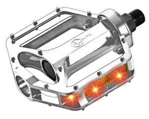 SM-299-Silver No battery Flash LED  Pedal