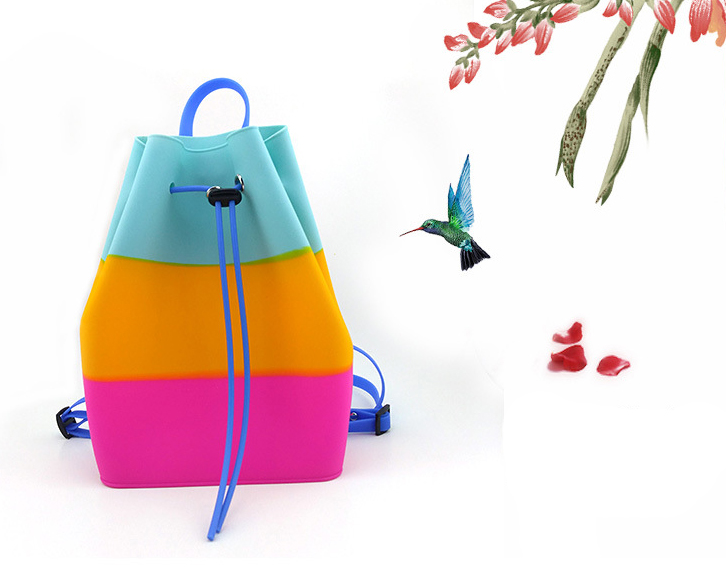 Scented Bucket Bag - Yummy Gummy Silicone Backpack with Adjustable Pocket Band and Button Design