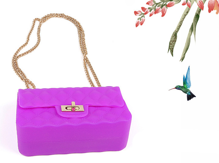 Fashion Candy Color Silicone Handbag for Ladies